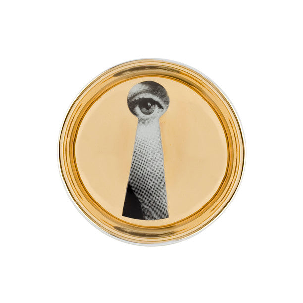 Fornasetti Small Round Gold Leaf Tray