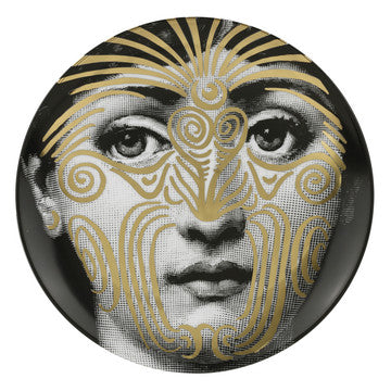 Fornasetti plate gold leaf #9