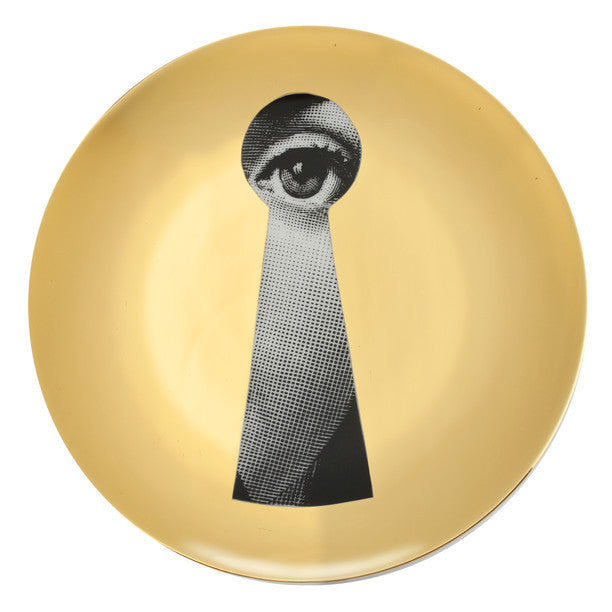 Fornasetti gold leaf plate #14