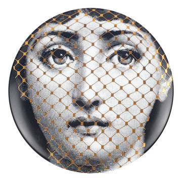 Fornasetti gold leaf plate #112