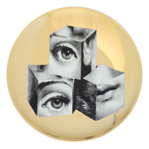 Fornasetti gold leaf plate #112