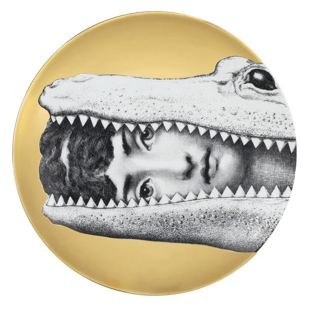Fornasetti plate gold leaf #96