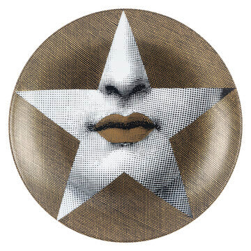 Fornasetti plate gold leaf #160