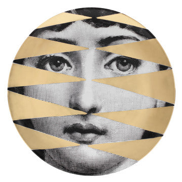 Fornasetti plate gold leaf #34