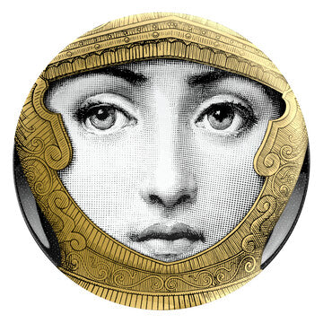 Fornasetti gold leaf plate #95