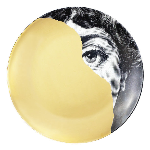 Fornasetti plate gold leaf #145
