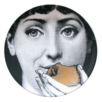 Fornasetti plate gold leaf #140