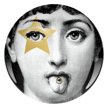 Fornasetti gold leaf plate #381